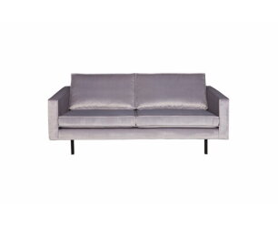Bank Rodeo Velvet Lichtgrijs 190cm - BePure 800542-L | Meubelplaats.nl