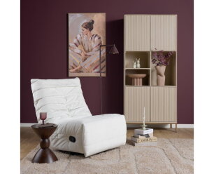 Relaxfauteuil Zen - Draaibaar & Verstelbaar - Aragon stof - Naturel - 78&times;97&times;90 cm - Starfurn