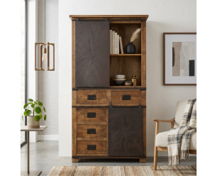 Kabinet kast Bradley mangohout - 100x42x190 cm