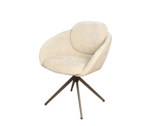 Eetkamerstoel Nice poot Moon 360 anodic brown - be straight nature 01