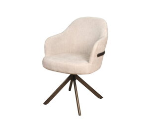 Eetkamerstoel New york poot Venus 360 anodic brown - be cotton sand