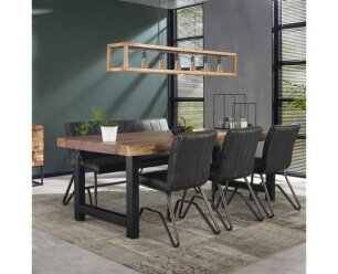 Eetkamertafel boomstam 200 - Massief acacia naturel