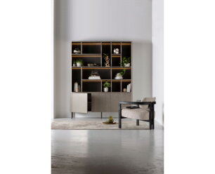 MUST Living fauteuil Kelly - Luxor Sand - zwart - 75x73x73 cm