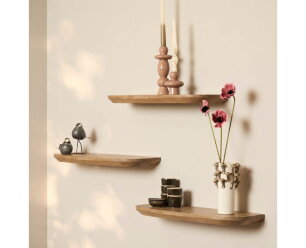 Wandplank Gusta Licht mango | 60 cm | Set van 3