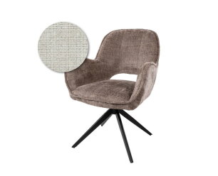 Eetkamerstoel Alicia - draaipoot 360ARS - Cremona - Taupe 04 - Unique Collection