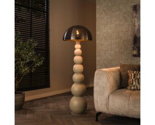 Vloerlamp sphere natural - Natural grey