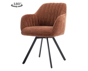 Bruno Armstoel -  fabric Nature 500 Pearl copper (draaibaar)