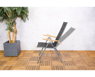 Pisa position chair with woodlook armrest