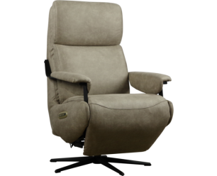 Elektrische relaxfauteuil Theo Bull Clay 84 Zero Gravity met 3 motoren en accu