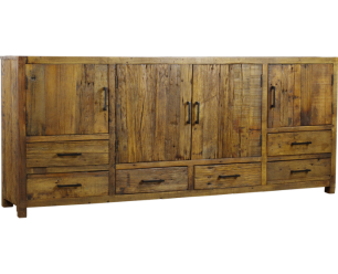 Dressoir Brent gerecycled hout naturel - 200 x 40 x 85 cm