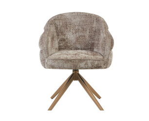 Eetkamerstoel Bella | Clay | Poot Bronze | Met armleuning