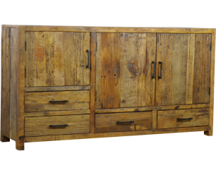 Dressoir Brent gerecycled hout naturel - 160 x 40 x 85 cm