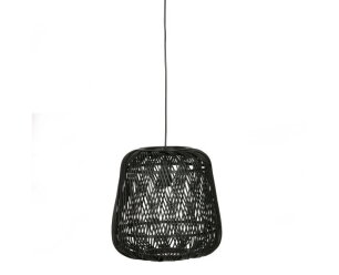 Moza Hanglamp Bamboe Zwart 36x36cm - WOOOD Exclusive