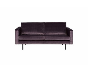 Bank Rodeo Velvet Grijs 190cm - BePure 800542-G | Meubelplaats.nl