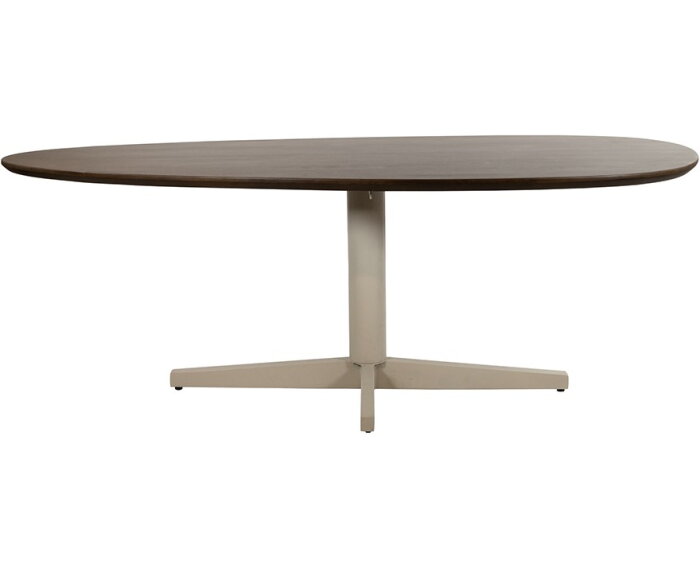 Eetkamertafel 160, organisch, poot Beige, Mango Brown Walnut - Taurus Table Collection