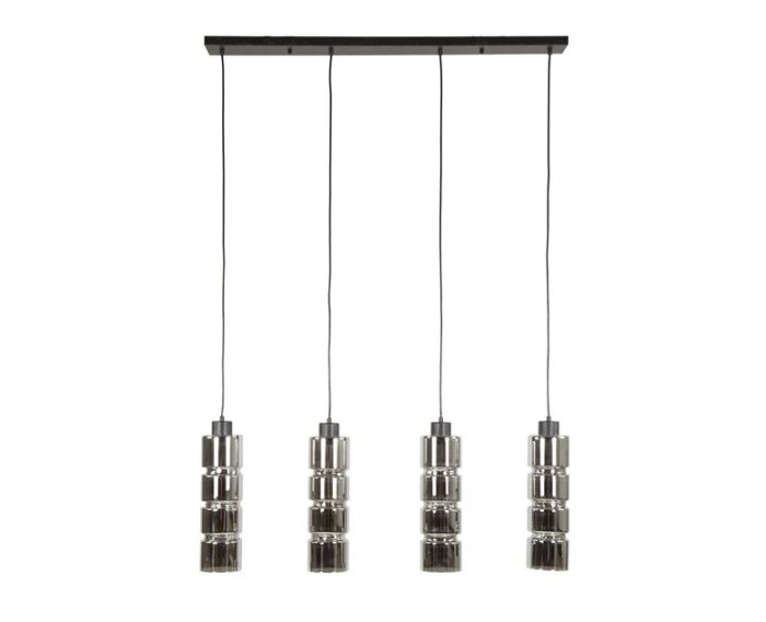 Hanglamp 4L cylinder glas - Artic zwart