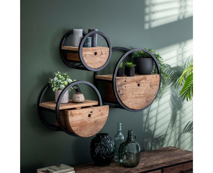 Wandschap Met Lade 30 cm - Robuust hardhout