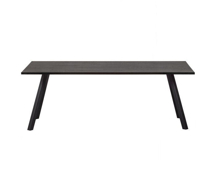 Combi-tablo: Tafel Eiken Blacknight 220x90 & 2-stand Poot - WOOOD