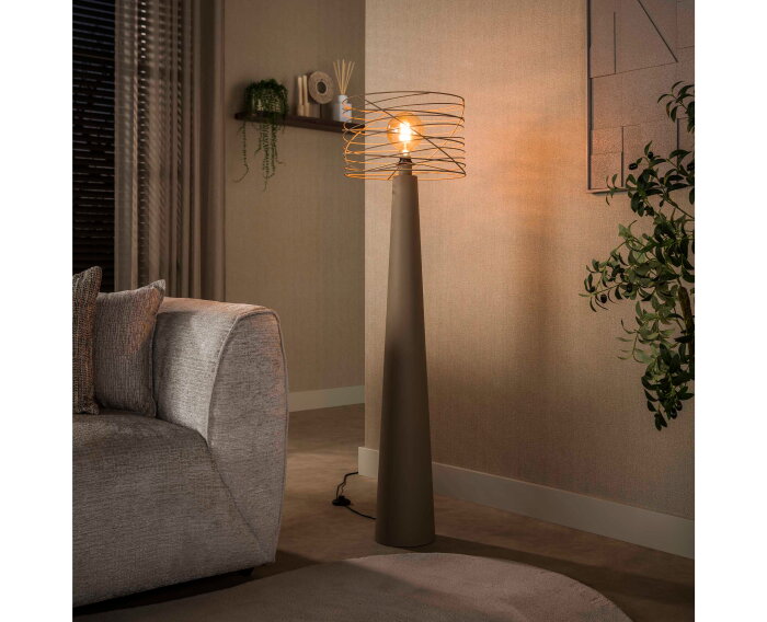 Vloerlamp Curl 1L - Beige