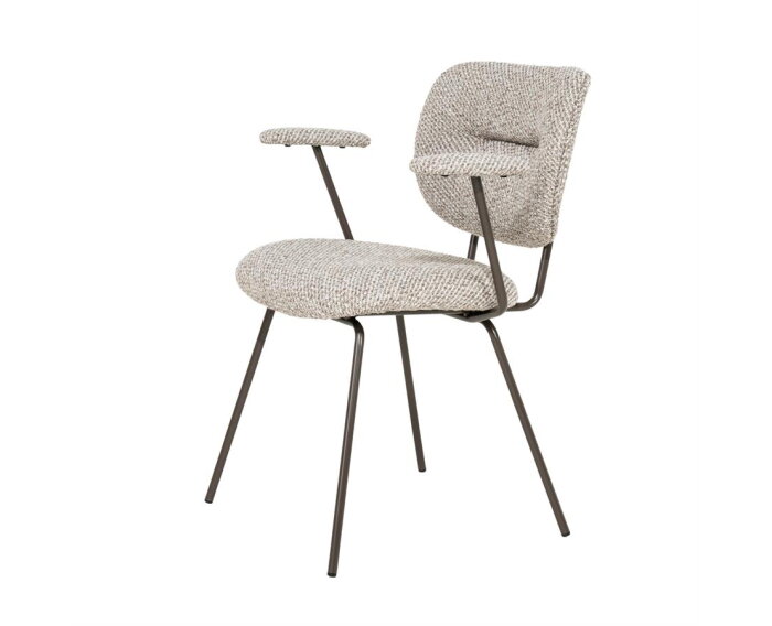 Stoel Tibbe met arml - taupe | Eleonora