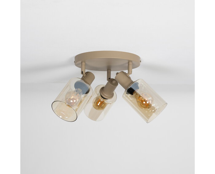 Plafondlamp Sepiora rond 3L - Beige