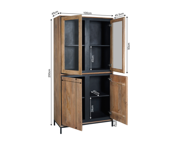 Vitrinekast RichWood | 100 cm