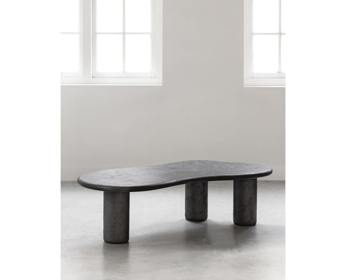 DTP Home Scala salontafel Curva organisch 130&times;69&times;35 cm &ndash; Mortex &ndash; Pepper