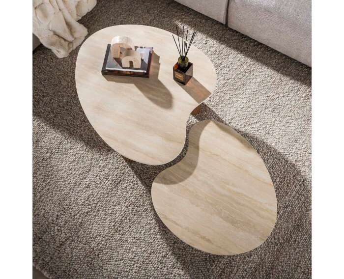 Salontafel Ceramo aperto set/2 - 3D keramiek travertin