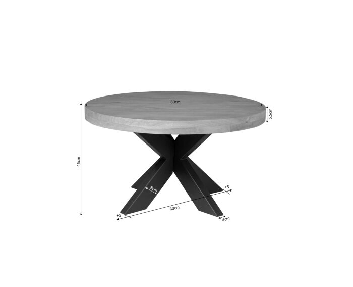 Salontafel Denver | 80 cm | Rond