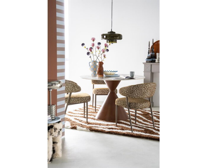 Dining table Roka 120x120cm - bruin | BY-BOO