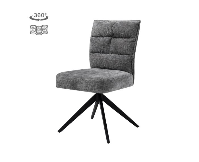 Rosora Stoel - HZ6068-85 grey (draaibaar)