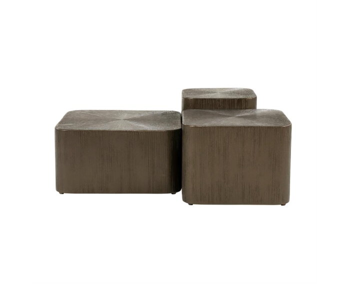 Salontafel set Silva 55x55cm - bruin | Eleonora