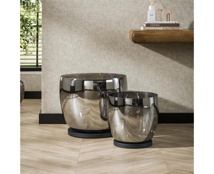 Vloerlamp UP XL - Smoke grey glas