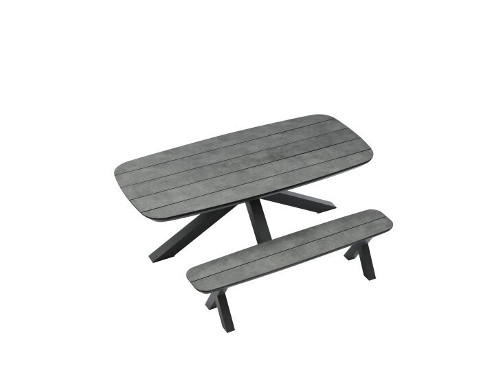Bradford HPL table 220cm grey