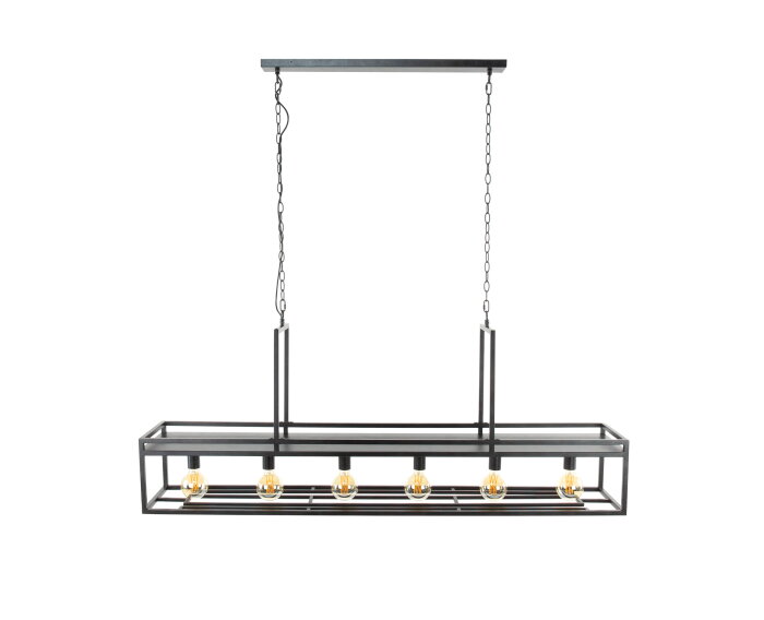 Hanglamp / Wijnrek Decorate 160 cm - zwart | Meubelplaats
