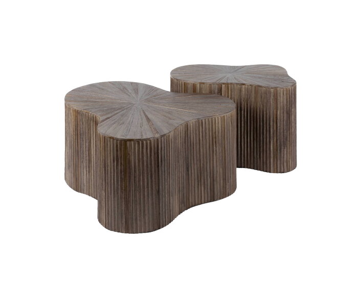 Salontafel Maya organisch set van 2 teak - Donkerbruin