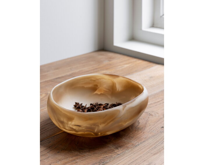 bowl Rafael bruin/wit small