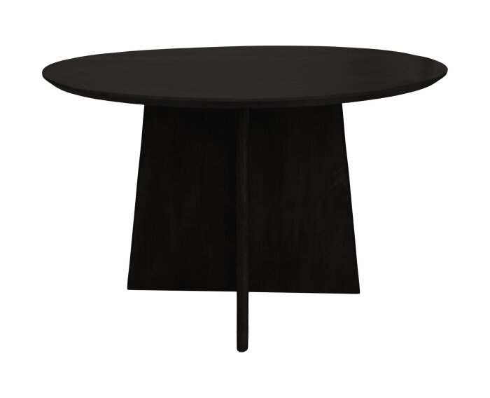 Ronde eettafel - ø140x77 - Zwart - Mangohout