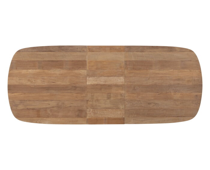 DTP home Utopia eettafel Deens ovaal teakhout uitschuifbaar - 76x210/260x105 cm