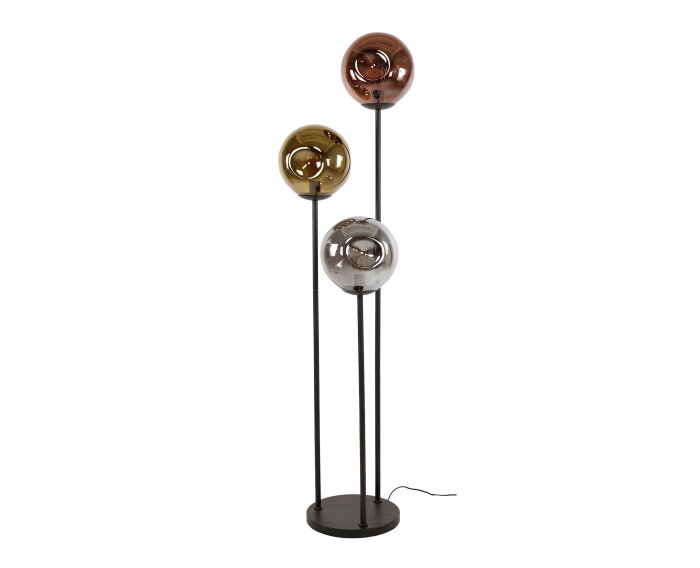 Vloerlamp 3x &Oslash;25 stellar - Artic zwart