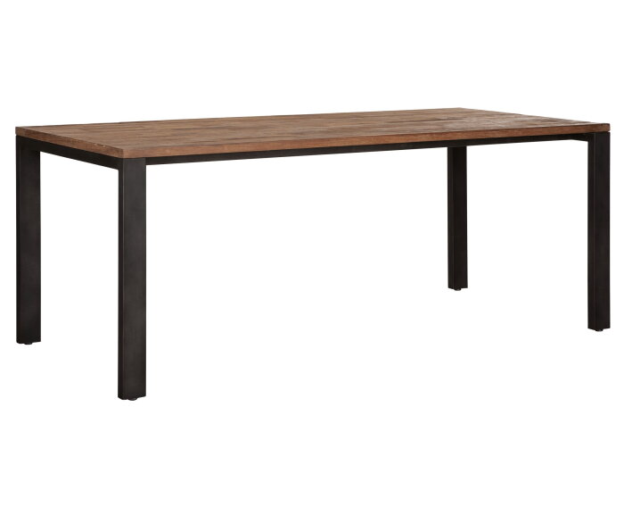 Dining table Tracks,78x200x90 cm, 3 cm recycled teakwood top
