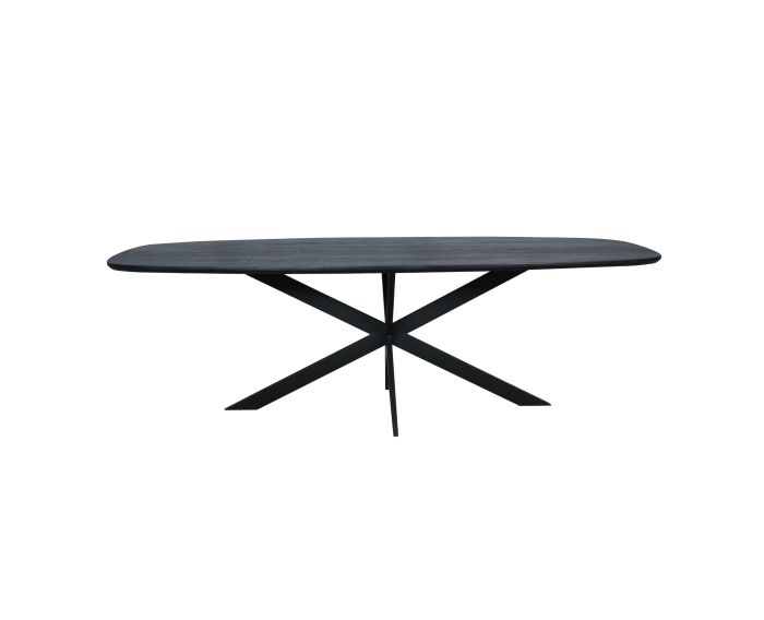 Eiken eettafel Ferris | Deens Ovaal 200 cm | Zwart