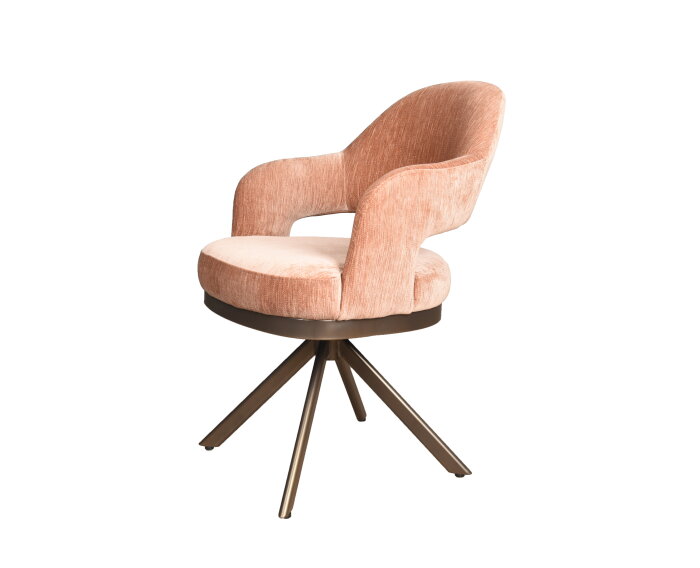 Eetkamerstoel Firenze poot Venus 360 anodic brown - be straight mocca mousse 234