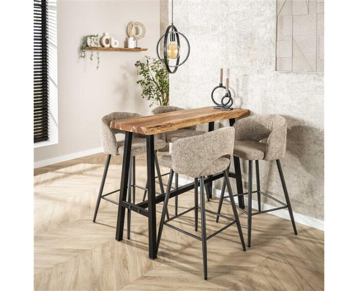 Barstoel boucle salon. VPE2 - Tissee cargo zandkleur