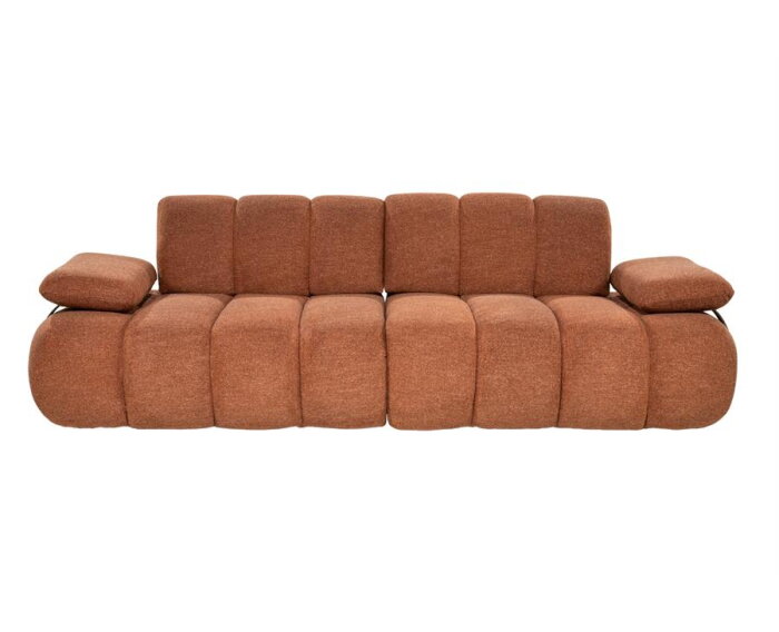 SEVN Hel&egrave;ne 2-zitsbank Rhapsody Burnt Brick - 252x107 cm- Zelf samen te stellen