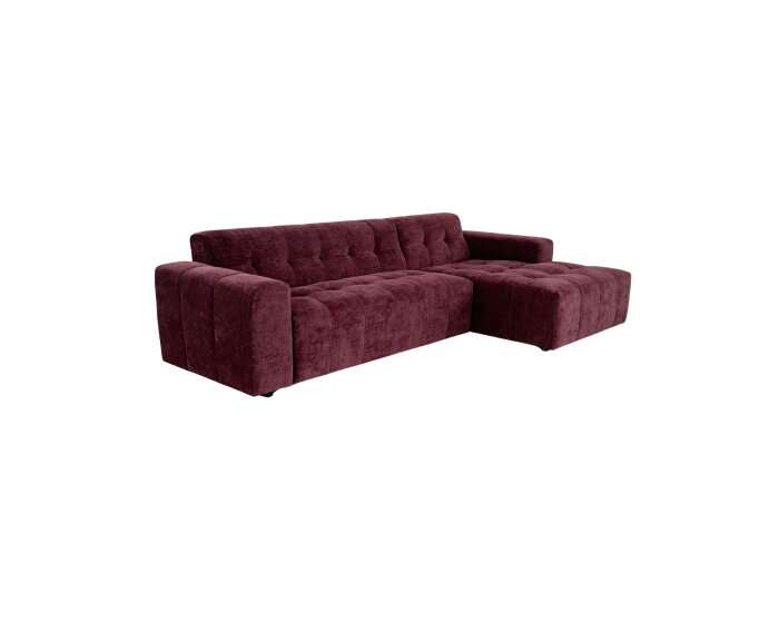 MySofa Ruby Hoekbank Paars  2,5 zits AL + Lounge R