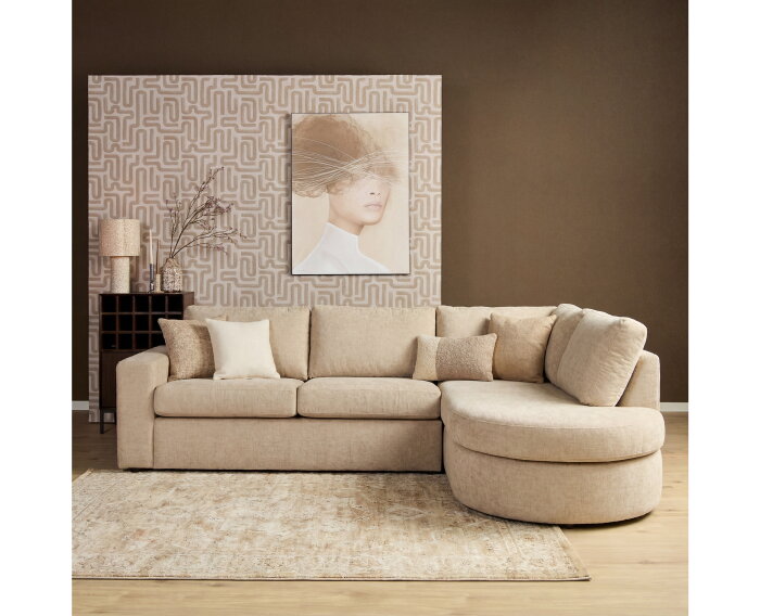 MySofa Alma Hoekbank Beige 2,5 zits+Divan Rechts