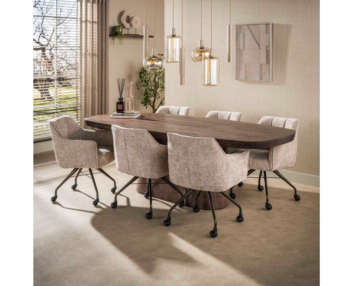 Eettafel Arcadia 240 - Massief acacia bruin