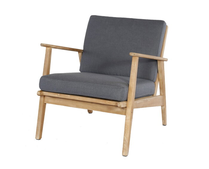 NARVIK LOUNGE SET - LIGHT TEAK LOOK / ROYAL ANTHRACITE