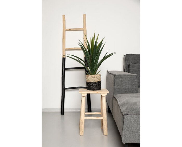 Decoratieve ladder - 45x4x150 - Naturel/zwart - Teak